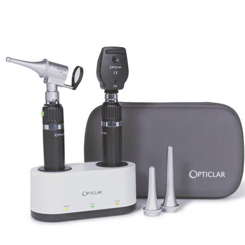 Opticlar VisionVet LED Diagnostic Set - Rechargeable E Handle, Twin Port