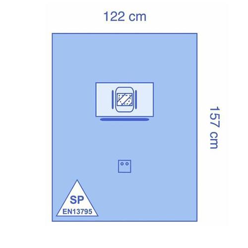 Ophthalmic Drape 122x157cm (10x13cm)