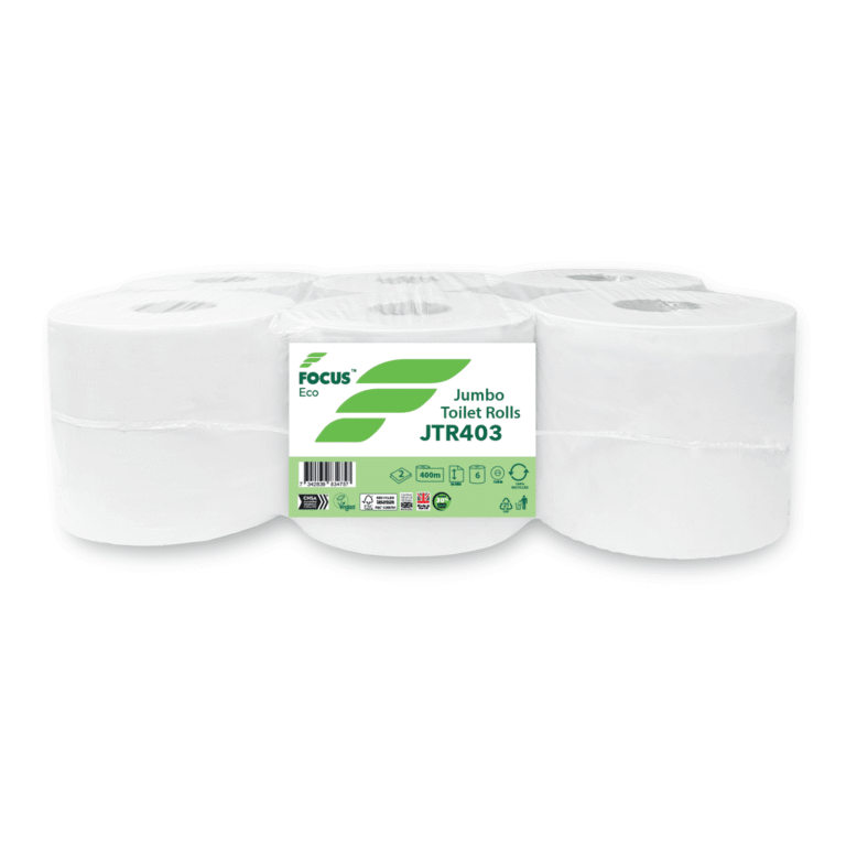 Jumbo Toilet Rolls 400m (76mm Core) Recycled