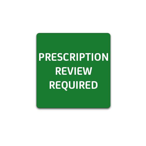 Dispensary Labels - Prescription Review Required Green/White