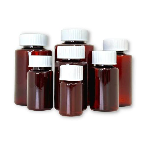 Ready-Capped Round Plastic Bottles