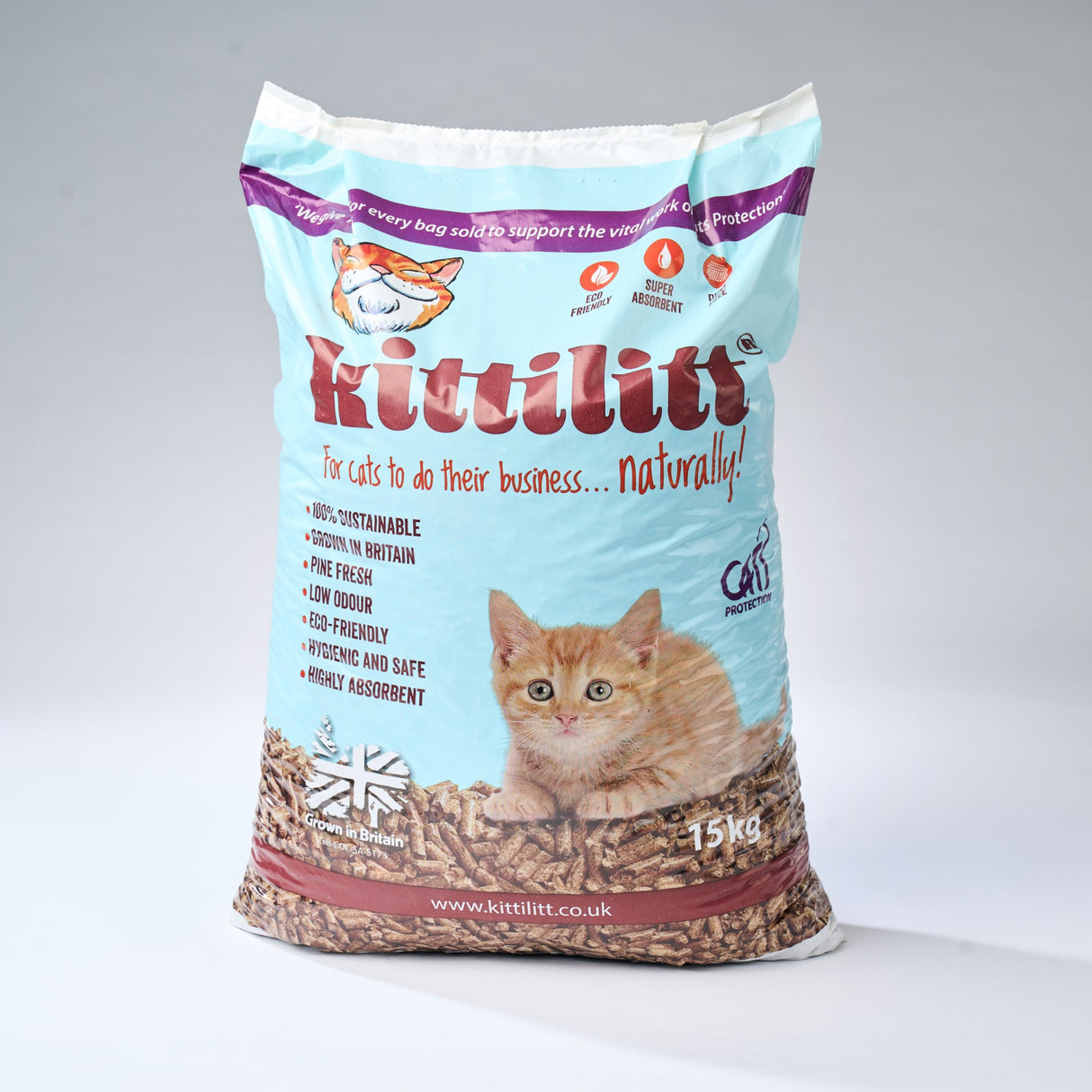Kittilitt Premium Litter Wood Pellets 15KG
