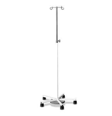 Mobile Infusion Stand - Mild Steel - 2 Hook - Weighted Base (9kg per hook)