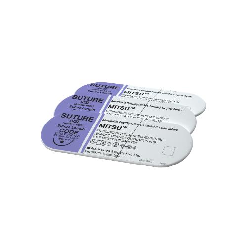 Meril MITSU Suture - Pre-Cut Suture (Violet)