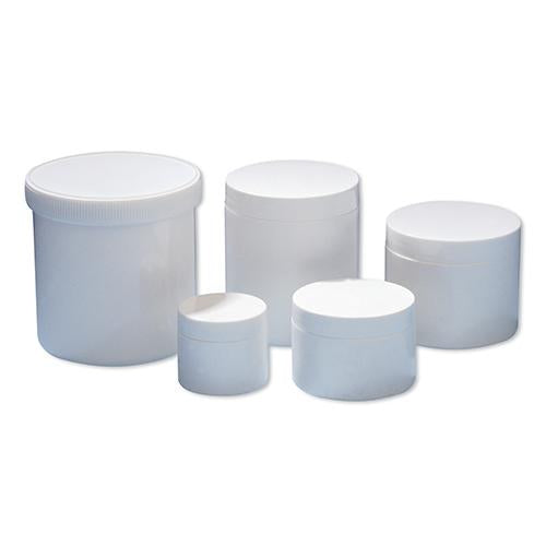 White Plastic Ointment Jars