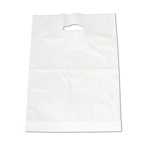 Plastic White Carrier Bags - 450x370x85mm