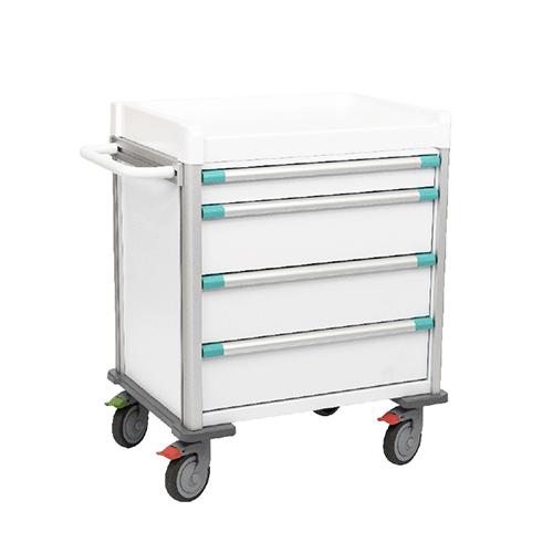 Clini-cart Hospital Trolley Low Height 700x545x880mm (WxDxH) 4 drawer