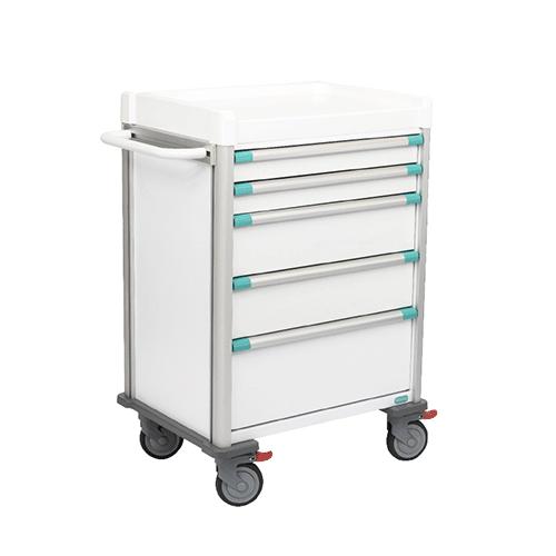 Clini-cart Hospital Trolley Standard Height 700x545x1025mm (WxDxH) 5 drawer