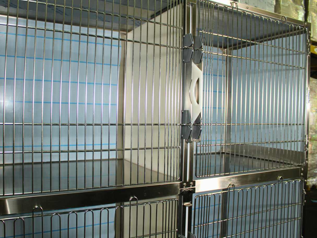 Assembled Stainless Steel Double Cage with Trolley - 1830 x 910mm