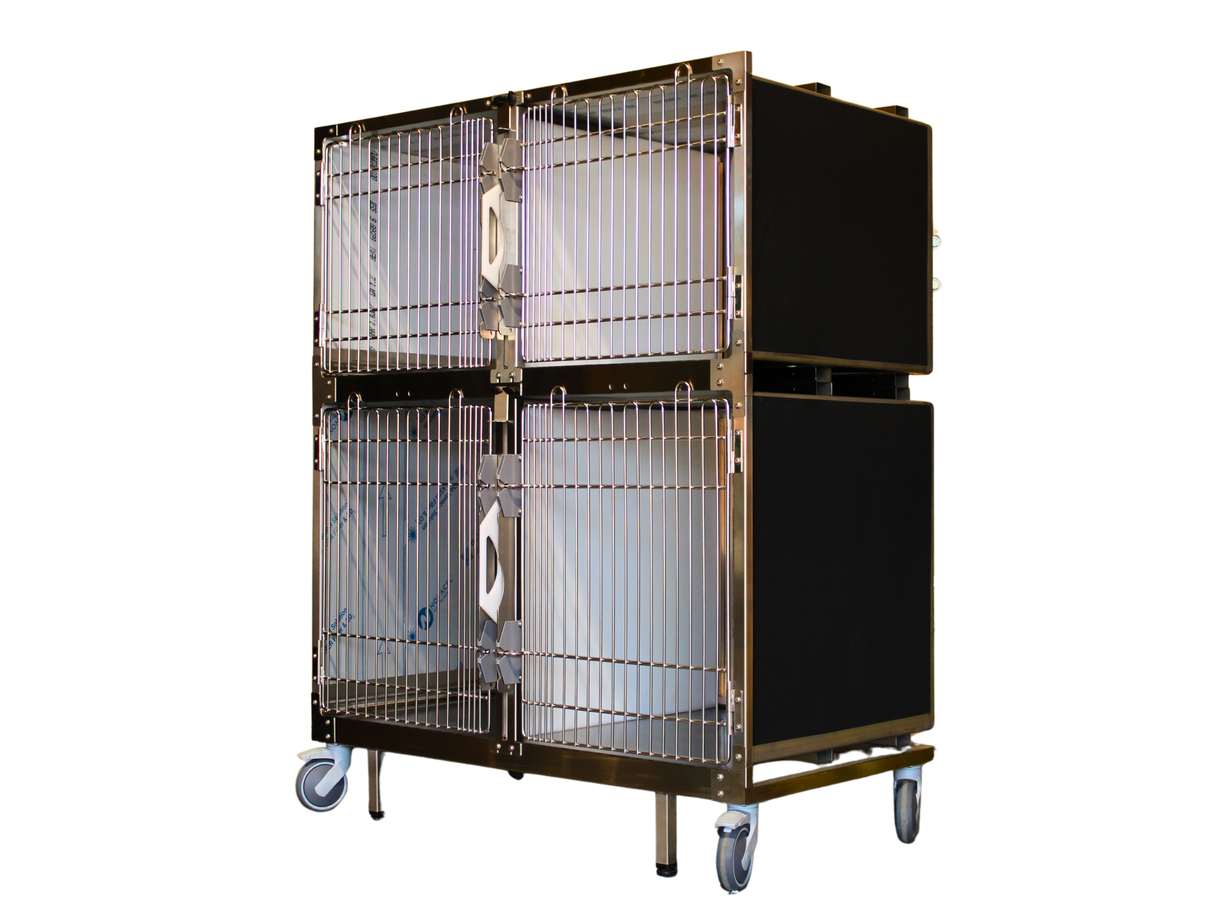 Assembled Stainless Steel Double Cage with Trolley (1200 x 600/760mm)