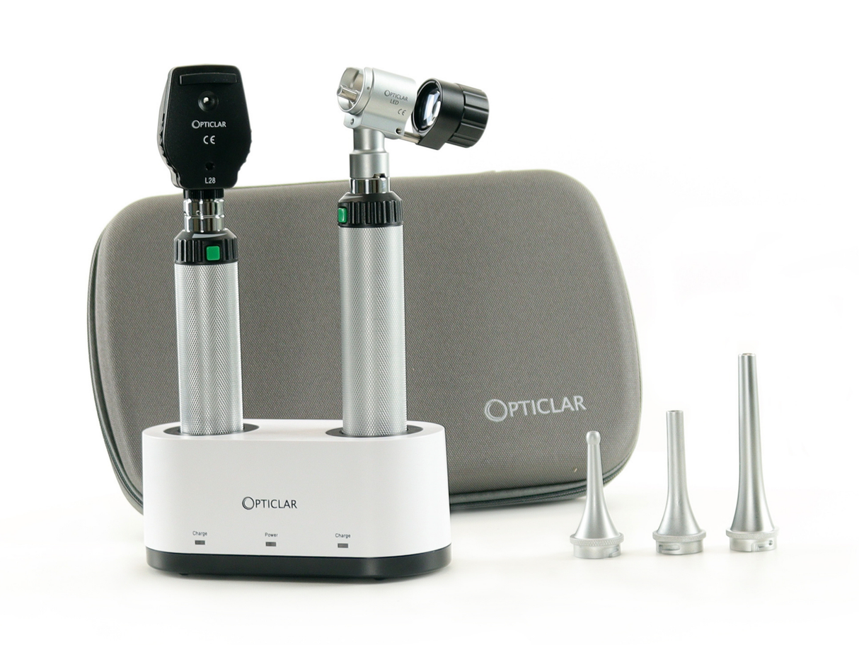 Opticlar Rechargeable Twin Port Diagnostic Set - Metal Tips