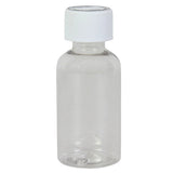 Clear Plastic Bottles with white screw caps