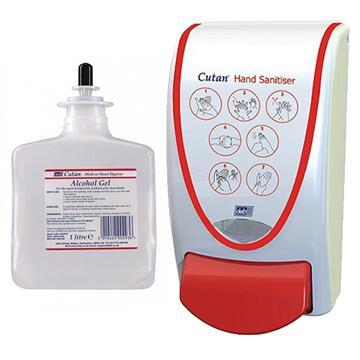 Cutan Hand Sanitiser and Dispenser