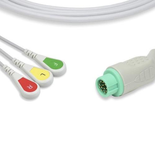 Mindray Animal ECG Direct Cable, 3 Lead with Snap Connectors