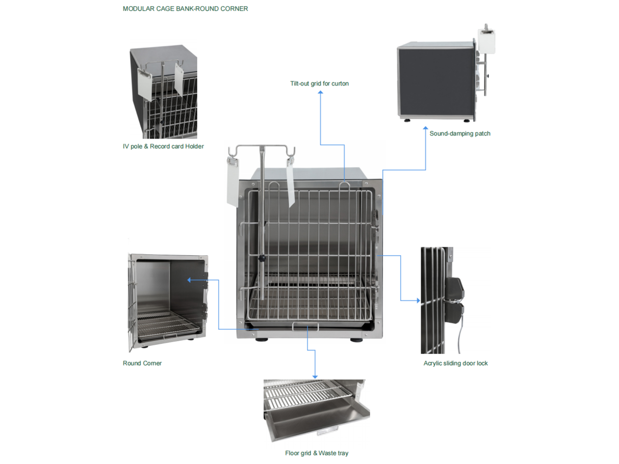 Stainless Steel Modular Cage (1220 x 700 x 1570)