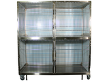 Assembled Stainless Steel Double Cage with Trolley - 1830 x 910mm
