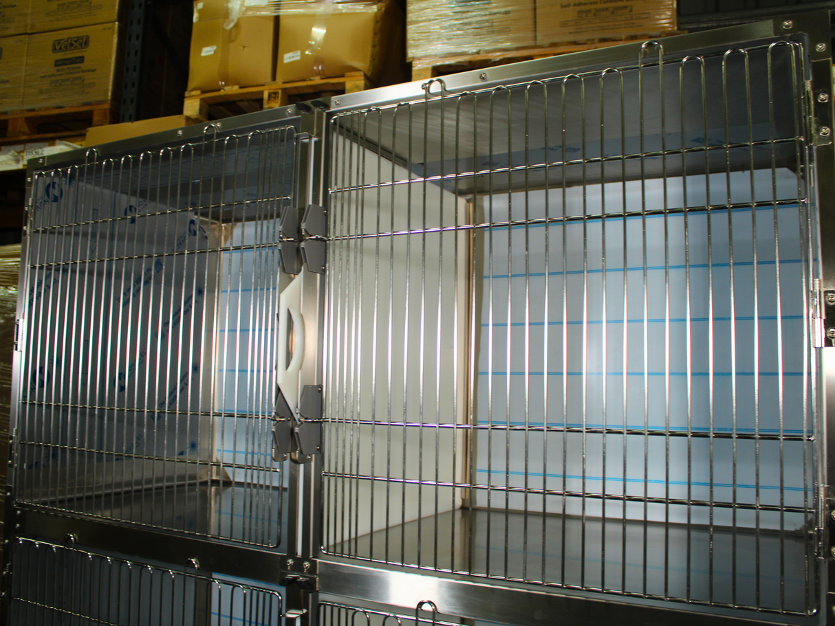 Assembled Stainless Steel Double Cage with Trolley - 1830 x 910mm