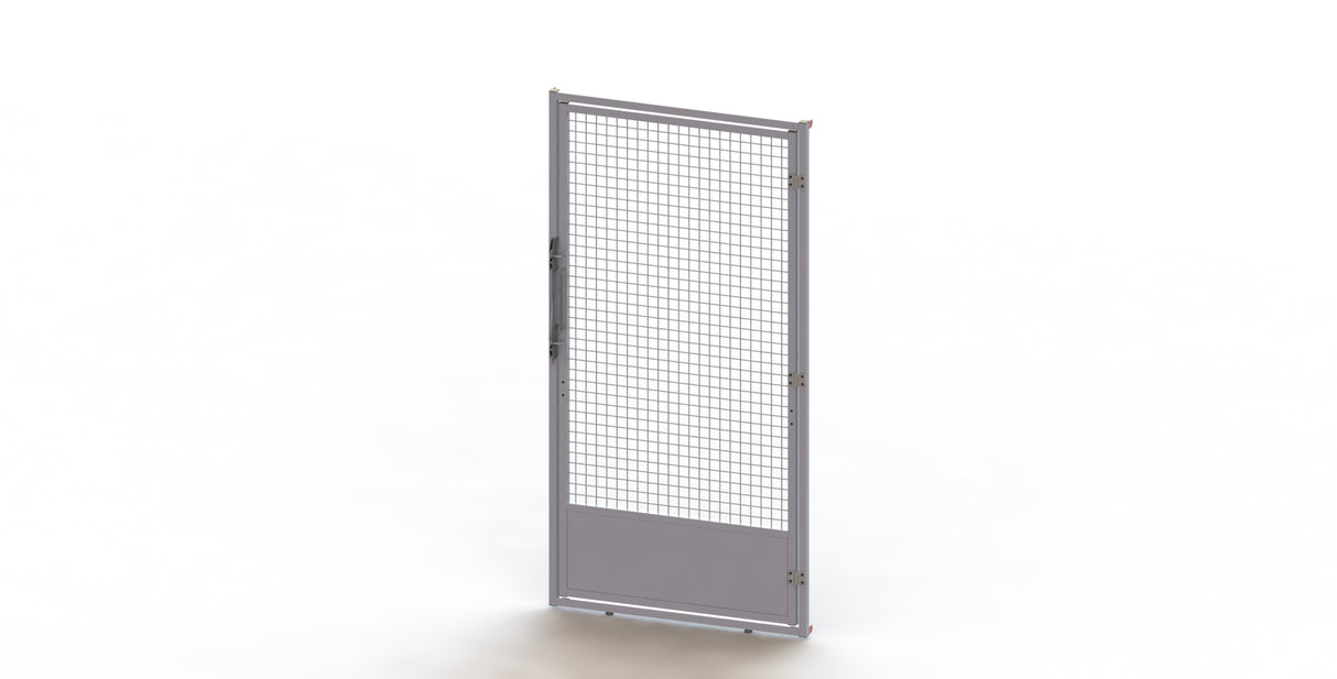 Door with stainless steel mesh panel and outer frame - 800x100x1980mm