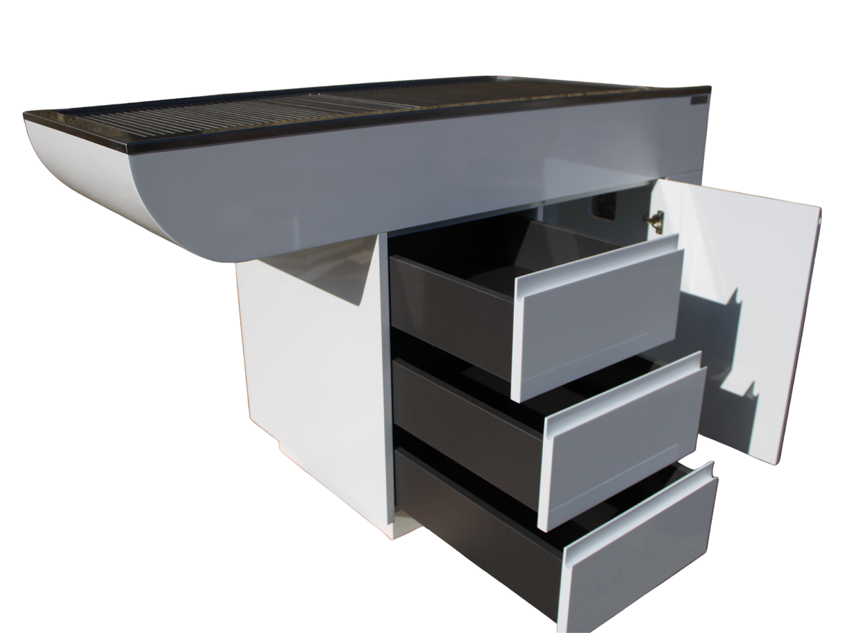 Tub Table with Tap, Cabinet & Drawers (1400x600x900mm)