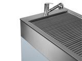 Tub Table with Tap, Removable Grids, Phenolic Top and Phenolic Base Cabinet with Doors (1400 x 600 x 900mm)