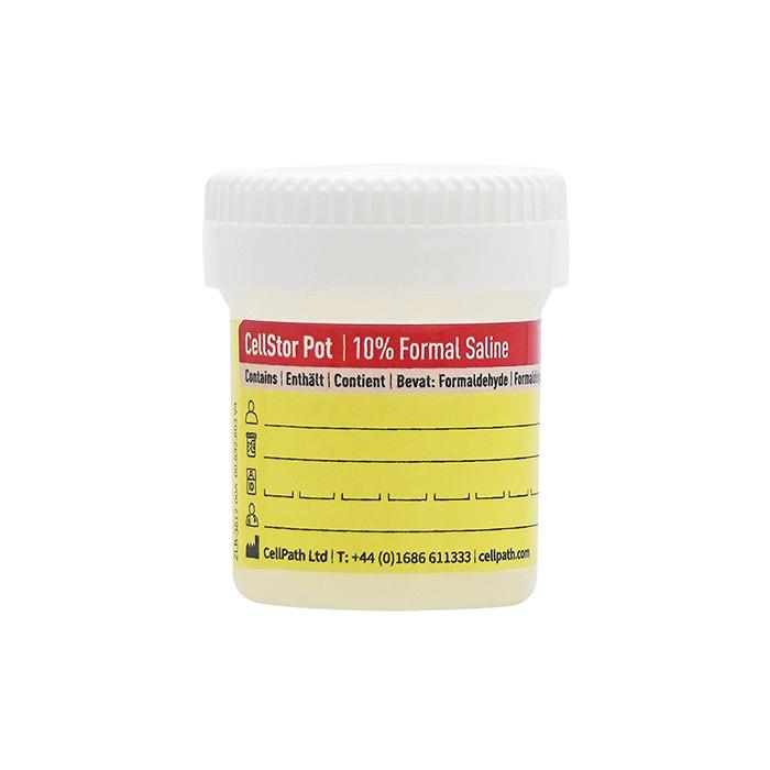 CellStor Pre-Filled Specimen Pot, 10% Formal Saline - 20ml