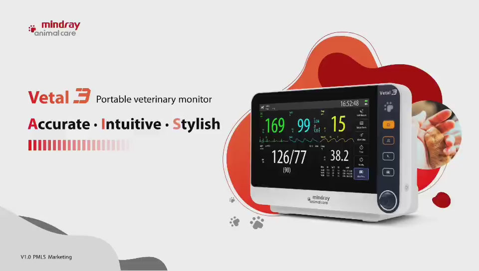 Mindray Animal Vetal 3 Portable Veterinary Monitor