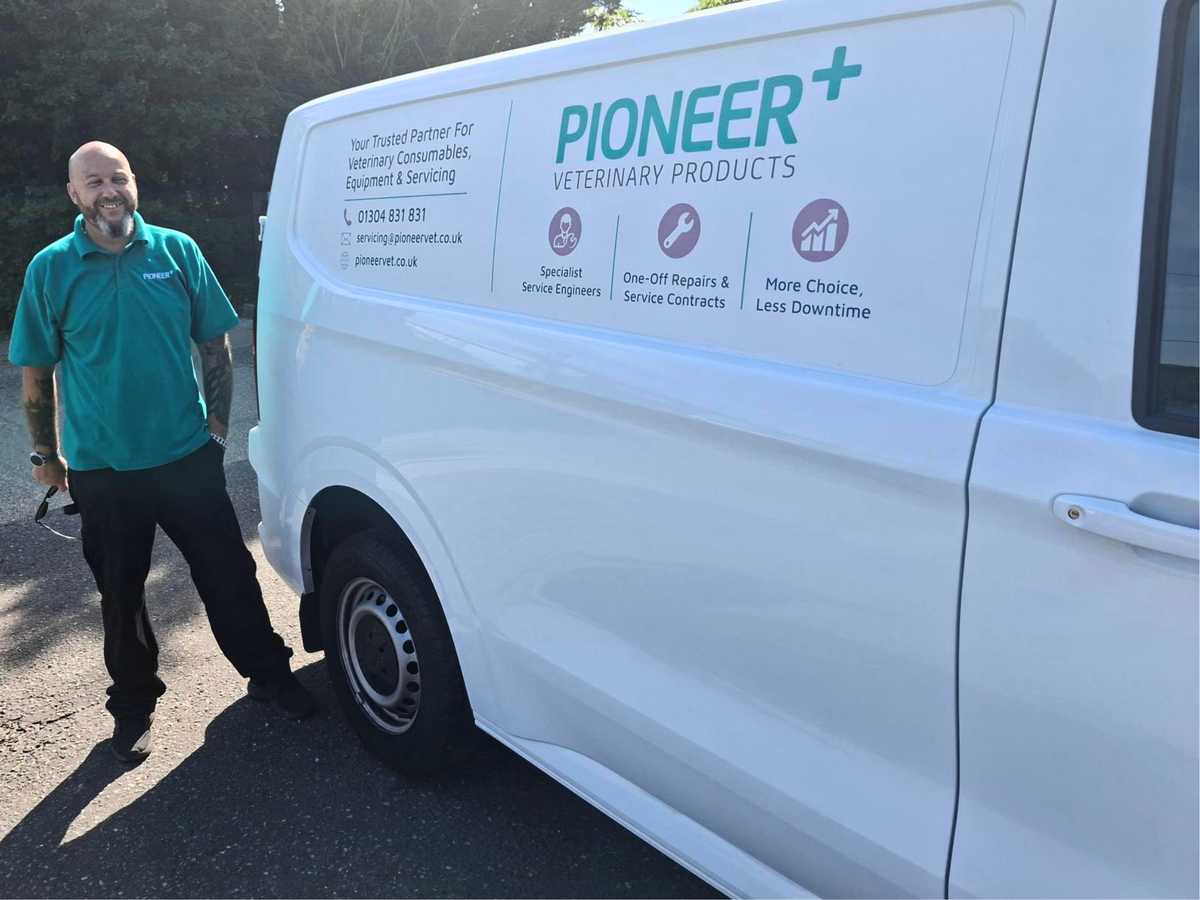 Veterinary equipment servicing at a practice