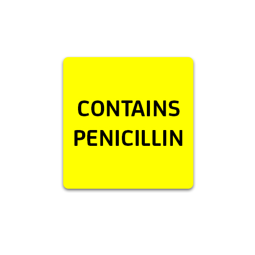 Contains Penicillin Labels